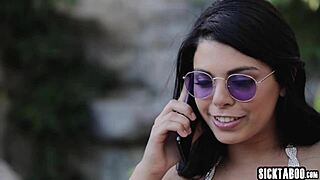 Petite Latina Gina Valentina dives into steamy lesbian licks with busty Brandi Love