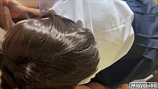 thai schoolgirl slut moans sucking monster cock before creampie