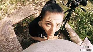 hey watch me suck this cock pov style out here