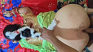 Cute saree babe spreads for father-in-law's rough pounding