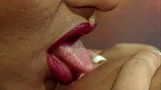 two gorgeous sluts tease and fuck guy in hot bedroom threesome