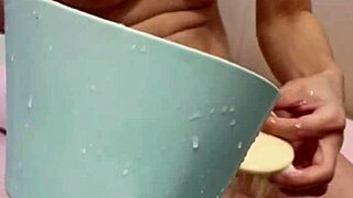 sexy short-haired asian wife craves bathroom licking after period