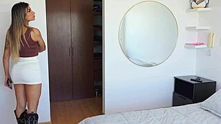 Surprised hot college slut with cock after sniffing her wet panties