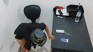 Brunette Milf Inserts Anal Plug and Flashes for Intense New Year Sex Wishes