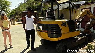 black bull ravages petite slut outdoors hardcore