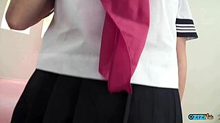 shaved cunt begs for old man's rough doggystyle creampie pounding!