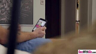 Petite Audrey Royal caught him watching porn and craved sucking his cock