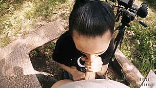 hey watch me suck this cock pov style out here