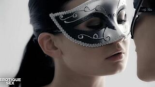 Lucy Li and Silvie Deluxe shake huge natural tits in wild lesbian orgasm frenzy!