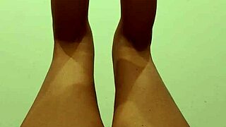 Mia works out naked, spreading her hairy pussy wide open - part 1