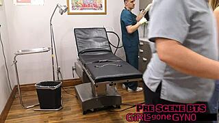 Tyler Lynn Endures Yearly Dental Exam Fingering and Mouthful Cum