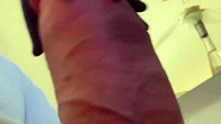 quick workout handjob for my massive throbbing monster cock