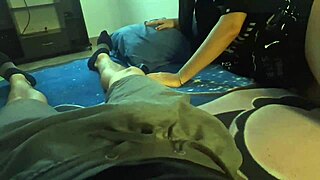 movie night with roommate turns into hot cock sucking surprise?