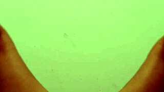 Mia works out naked, spreading her hairy pussy wide open - part 1