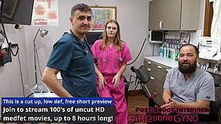 Tyler Lynn Endures Yearly Dental Exam Fingering and Mouthful Cum