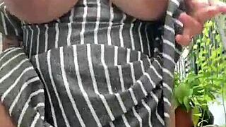 i show off sexy body while smoking and squirting milk a little