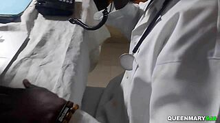 Husband's gyno visit turns wife into bold shaved pussy creampie slut