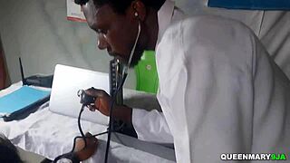 Husband's gyno visit turns wife into bold shaved pussy creampie slut