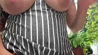 i show off sexy body while smoking and squirting milk a little