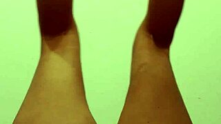 Mia works out naked, spreading her hairy pussy wide open - part 1