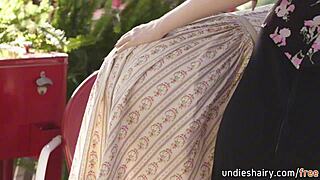 Blonde Licks Redhead Bush Outdoors