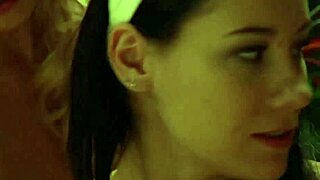 Horny submissive lesbian slaves strip down the maid for intense playtime