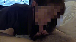Married Japanese bride's wet pussy craves deep blowjob foreplay in bedroom