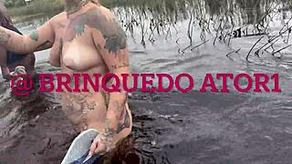 Leaked nudist beach raw pussy pounding with skinny friend