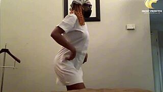 why does horny ebony nurse bang interviewer for promotion with wet pussy riding big cock?