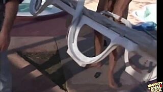 A blonde threesome explodes into intense fivesome action