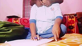 indian teen with BIG BOOBS seduces neighbor uncle in bedroom with dirty telugu talks