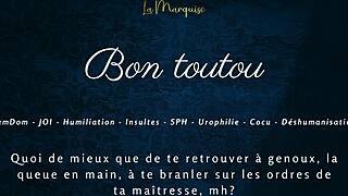 bon toutou, my french femdom joi makes you jerk humiliated cuck