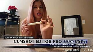 BLONDE CAMGIRL GIVES JERK-OFF INSTRUCTIONS TOYS DOMINATION