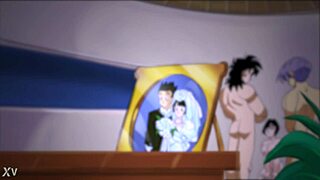 videl tempts in steamy threesome craving that messy facial animation