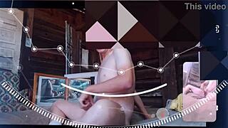 Flexible babe self-sucks during intense pov vr workout exercise collage segment