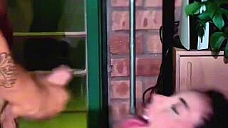 i gag hard on cock sloppy deepthroat from brunette latina's natural tits