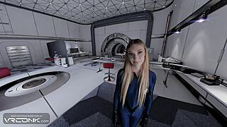 VR Conk blondy Susan Storm deepthroats in Fantastic Four cosplay blowjob