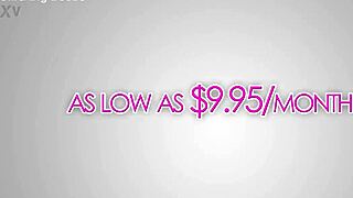 blonde binds her massive saggy tits in tight bondage session