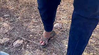 damn it... took her to the jungle pretending a tour and ripped into that workout skirt chudai