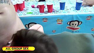 hey check out alexis jennifer and friends in this wild triple pussy pounding party orgy