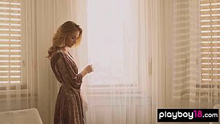 What if skinny Ukrainian teen Cara Mell strips her tight lingerie super slow