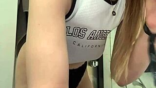 extreme hotel fingering makes young pussy squirt wildly