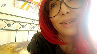 voyeur rips milf lingerie splashes cum on tight tits