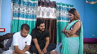 Desi Babe Takes Hardcore Double Penetration from Two Guys in Intense Threesome