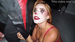 Agatha Vega's Creepy Clown Costume Ripped for Hardcore Pounding