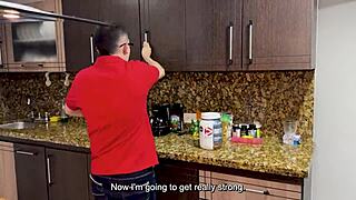 ebony milf carla morelli trains stepson gym big cock pounding