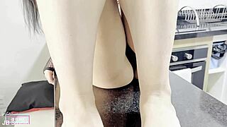 Gothic Tight Asshole Riding Shaved Pussy Slut