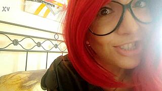 voyeur rips milf lingerie splashes cum on tight tits