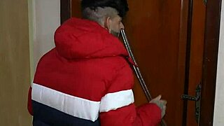 Chubby amateur takes massive black cock deep