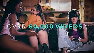 pawg gia derza slams petite kendra spade in wild bathroom party fuck!